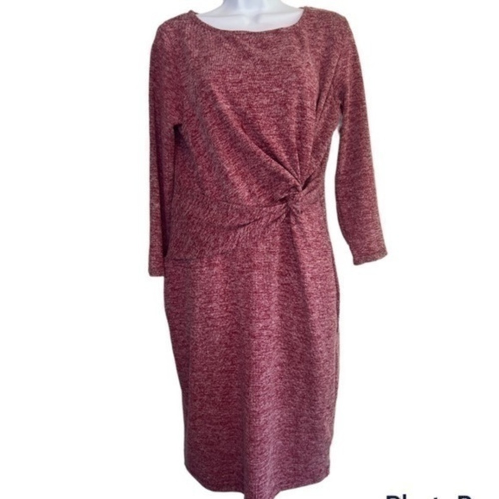 Vintage reference point side twist sweater dress